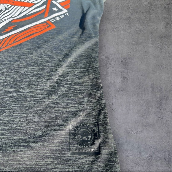 American Fighter Charcoal and Orange Gradient Graphic Tee - Picture 9 of 16